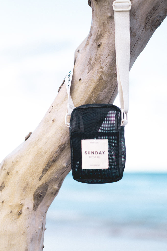 Black Rock Mesh Crossbody Bag