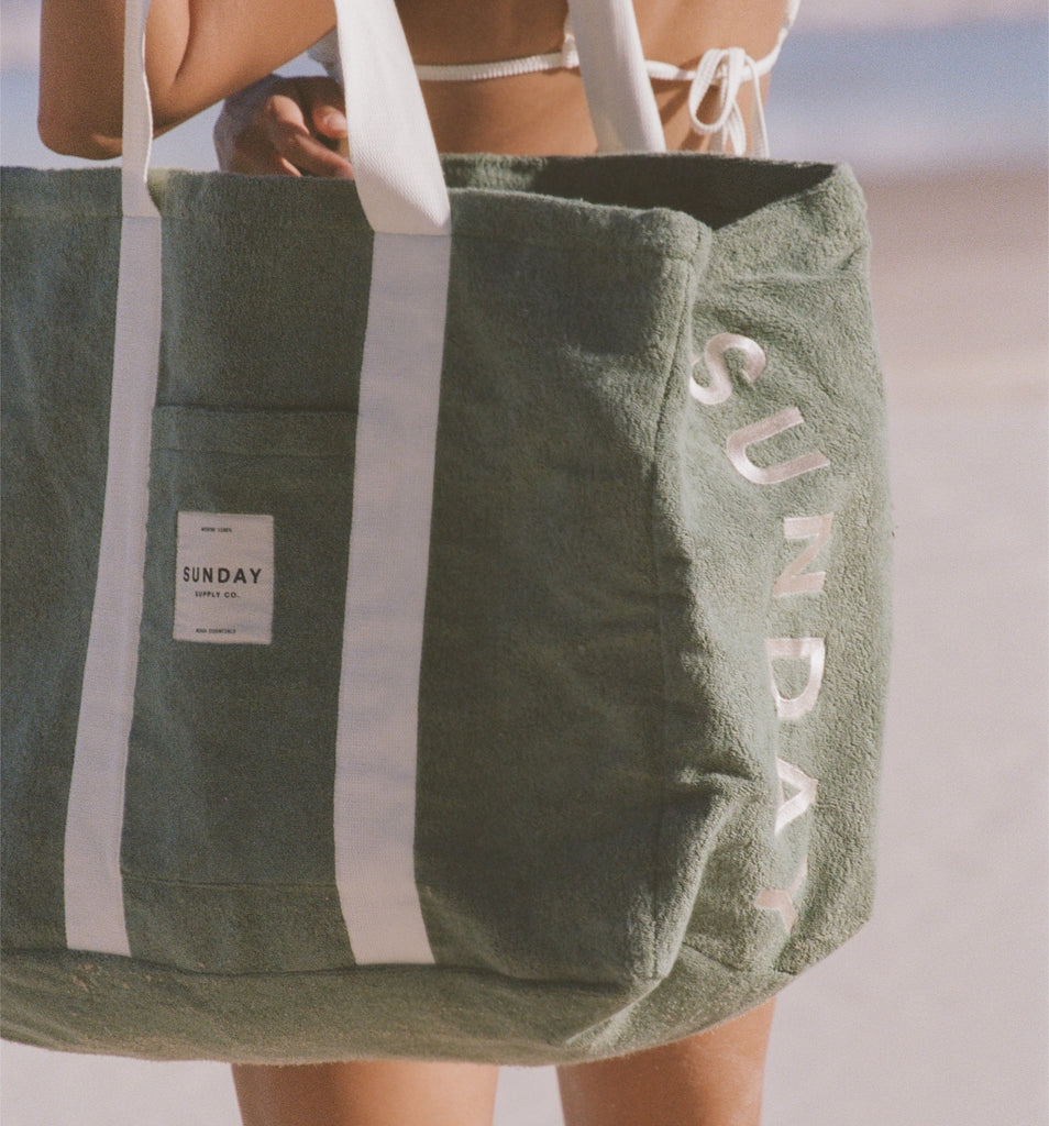Tallow Towelling Beach Bag