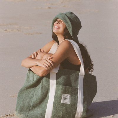 Tallow Towelling Beach Bag