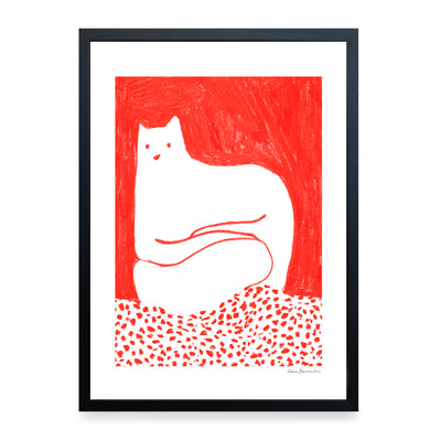 Print - Cat in Red