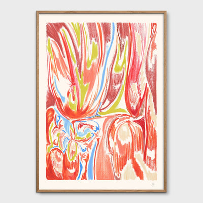 Print - Orangerøde Blade