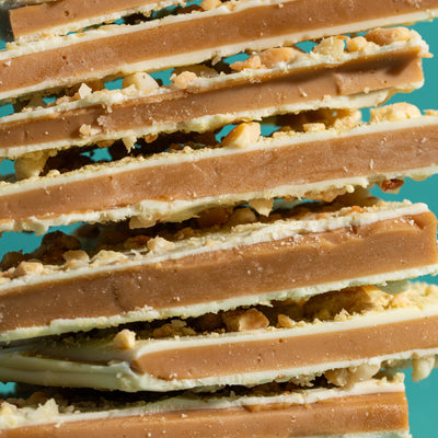 White Chocolate, Macadamia & Lemon Toffee