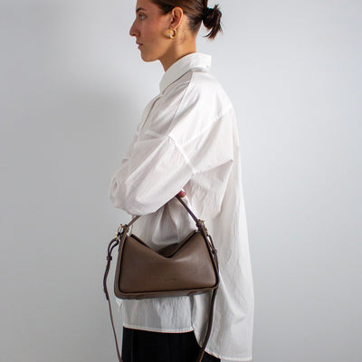 Clementine Bag - Mushroom with Gold