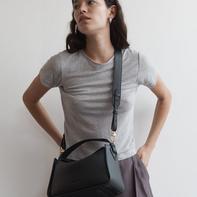 Clementine Bag - Black with Gold