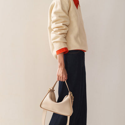 Clementine Bag - Oat with Gold