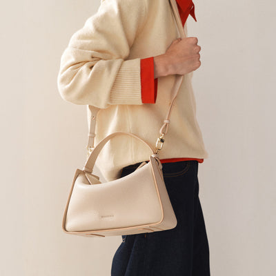 Clementine Bag - Oat with Gold
