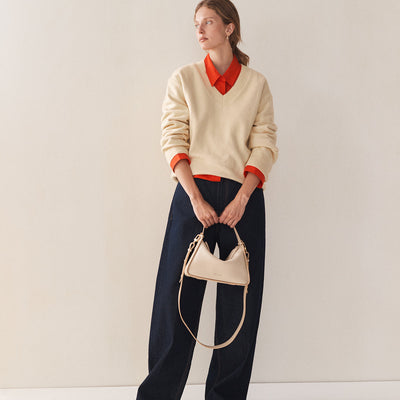 Clementine Bag - Oat with Gold