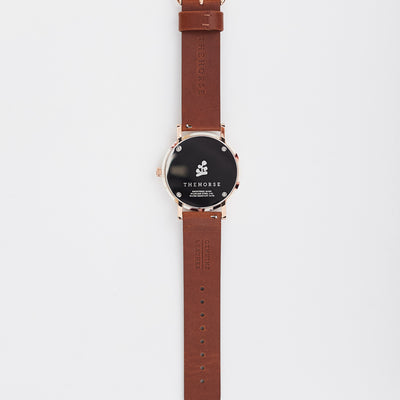 Limited Edition Resin Watch - White Nougat / Tan Leather