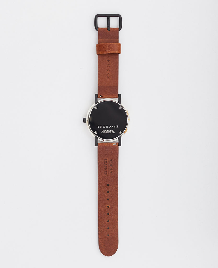 Resin Watch - Nougat / Tan Leather