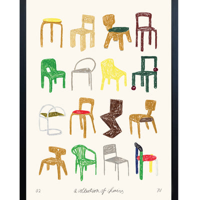 Print - A Collection of Chairs