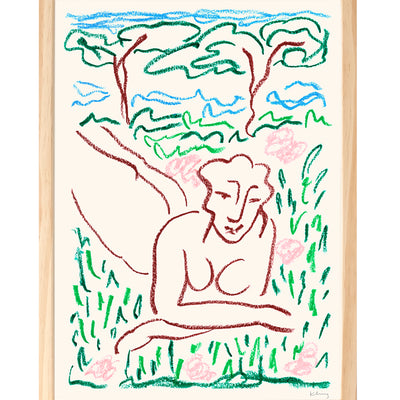 Print - Woman in Grass