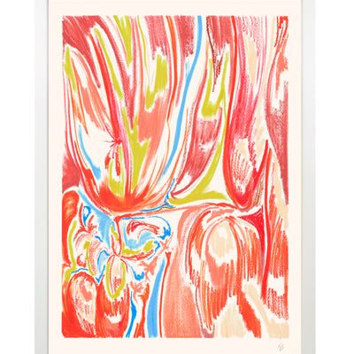 Print - Orangerøde Blade