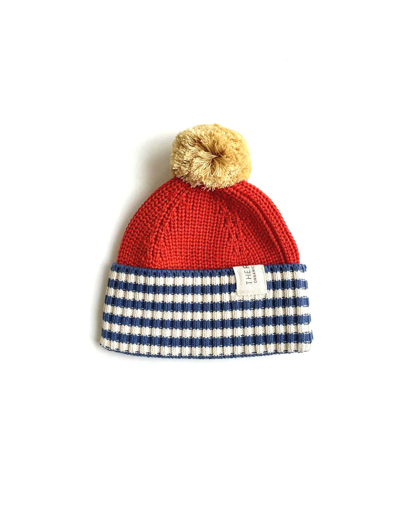 Chunky Beanie - Navy Stripe