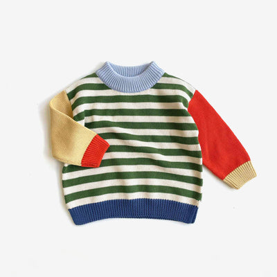 Colour Block Jumper - Clover Stripe
