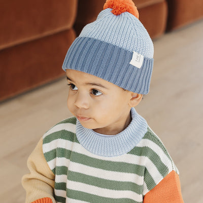 Colour Block Jumper - Clover Stripe