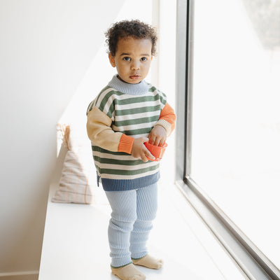 Colour Block Jumper - Clover Stripe