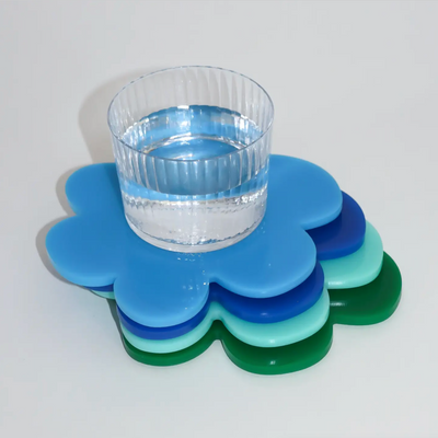 Flower Coaster - Dark Blue