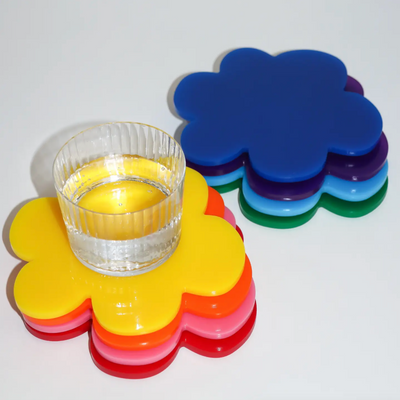 Flower Coaster - Dark Blue