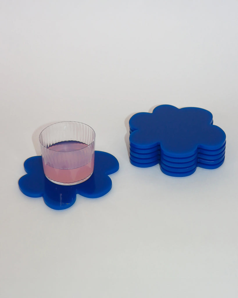 Flower Coaster - Dark Blue