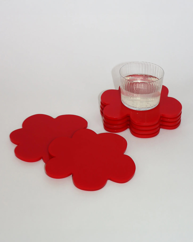 Flower Coaster - Red