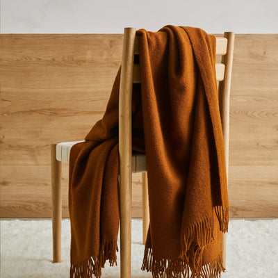 NZ Lambswool Throw - Nevis Spice