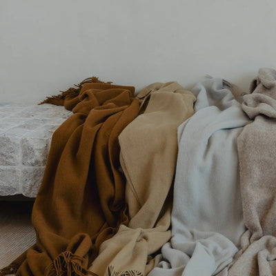NZ Lambswool Throw - Nevis Spice