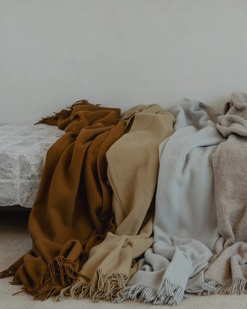 NZ Lambswool Throw - Nevis Spice