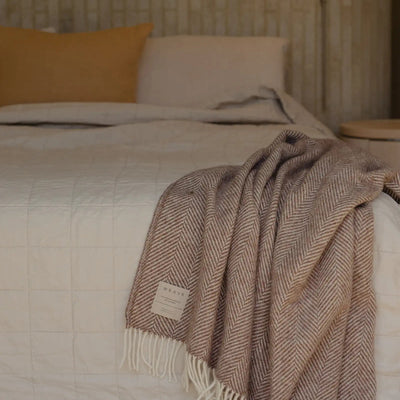 NZ Wool Throw - Magnus Cocoa