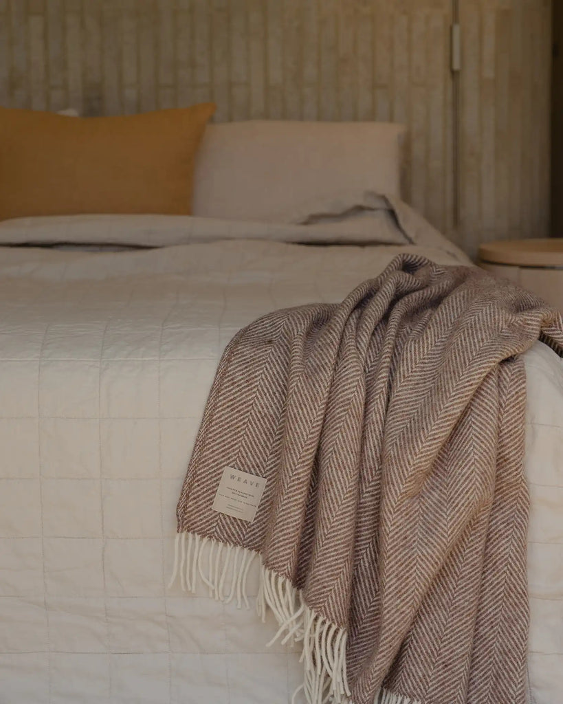 NZ Wool Throw - Magnus Cocoa