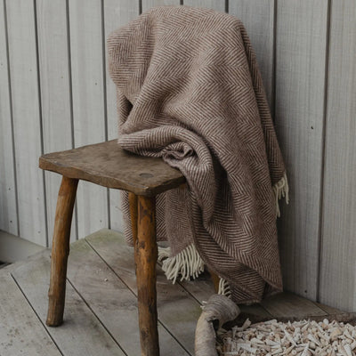 NZ Wool Throw - Magnus Cocoa