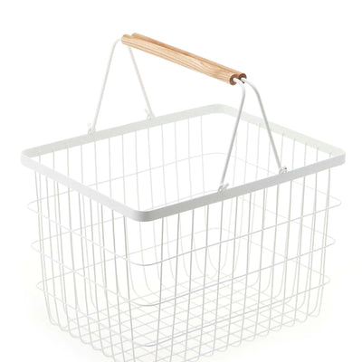 Wire Laundry Basket with Handles