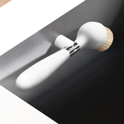 Dish Brush with Magnetic Stand - White