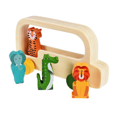 Colourful Creatures Wooden Bus