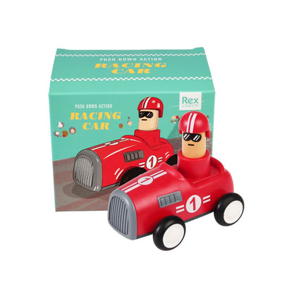 Push Down Race Car - Red