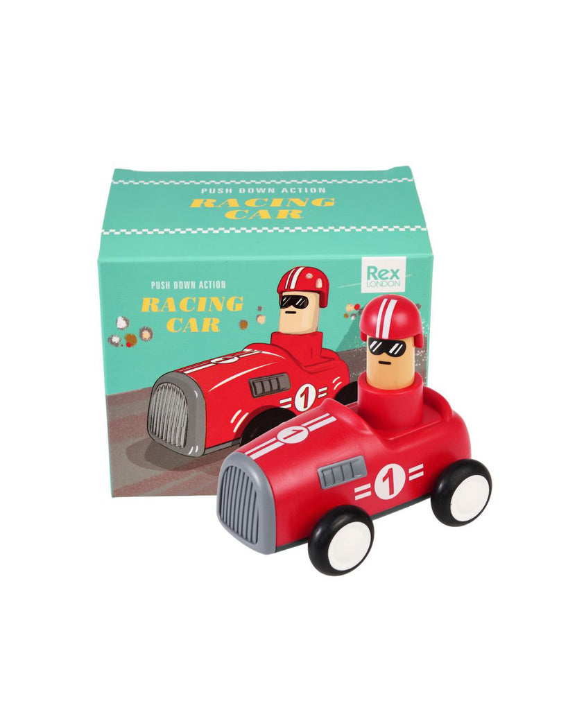 Push Down Race Car - Red