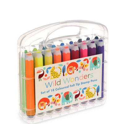 Wild Felt Tip Stamp Pens