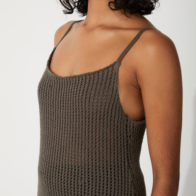 Charcoal Crochet Dress