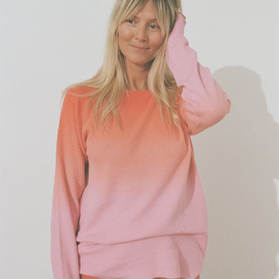 Pink Ombre Merino Knit Top