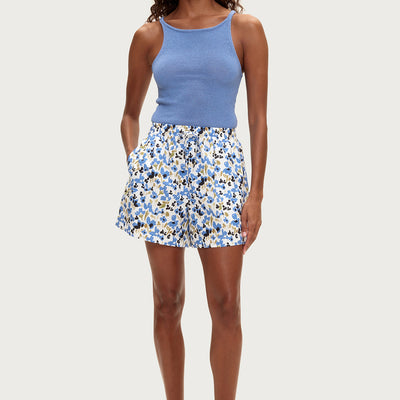 Textured Knit Tank - Blue