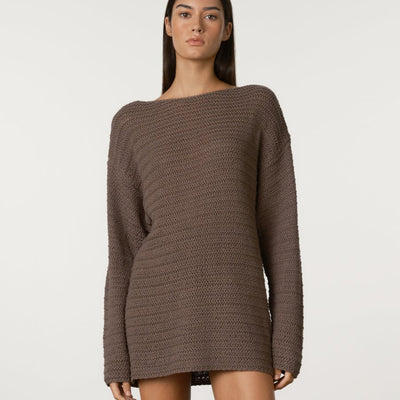 Carob Lattice Knit Jumper