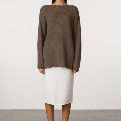 Carob Lattice Knit Jumper