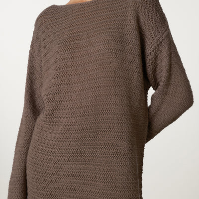 Carob Lattice Knit Jumper