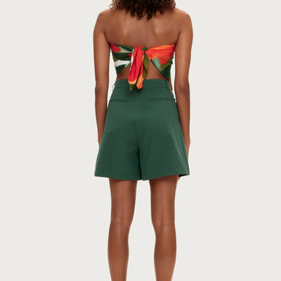 Cotton Silk Scarf - Red Floral