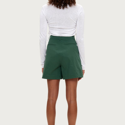 Gathered Knit Top - White