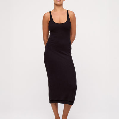 Rib Hemp Midi Dress