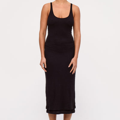 Rib Hemp Midi Dress