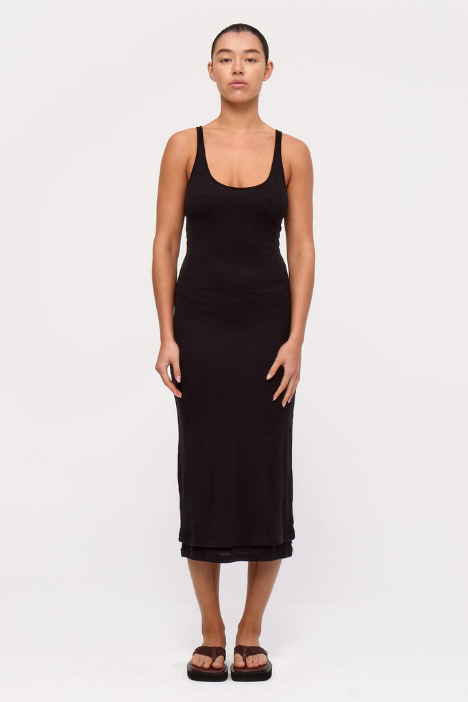 Rib Hemp Midi Dress