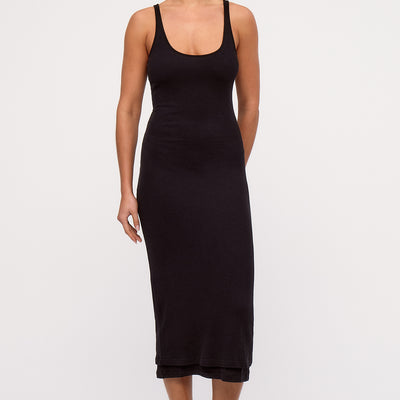 Rib Hemp Midi Dress
