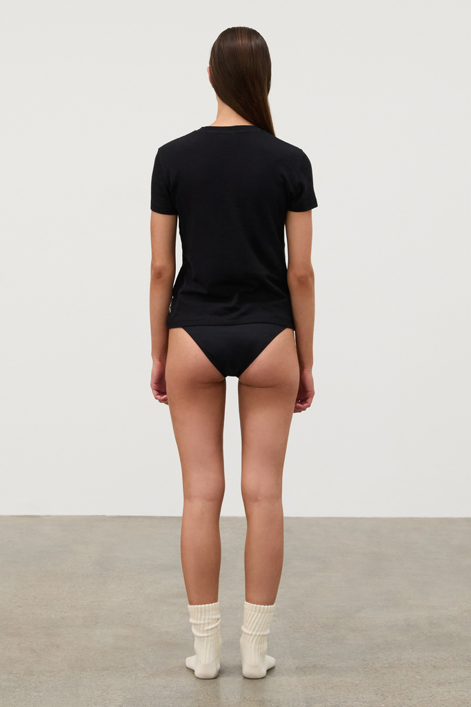 Rib Hemp T-Shirt - Black