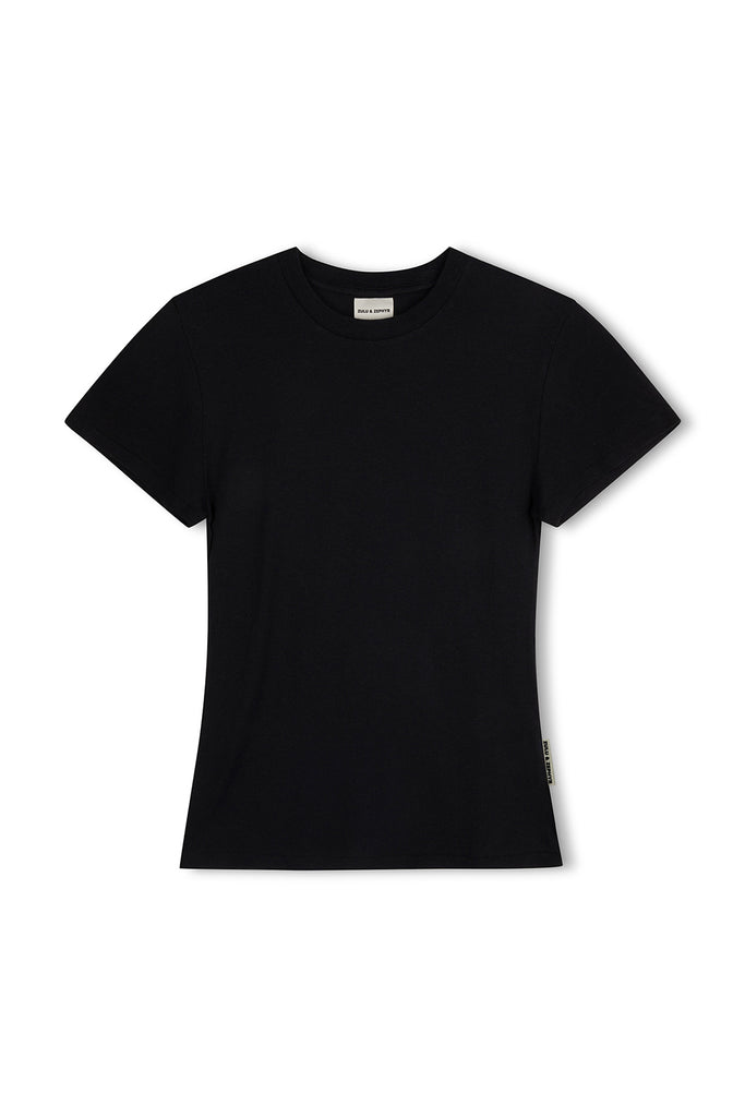 Rib Hemp T-Shirt - Black